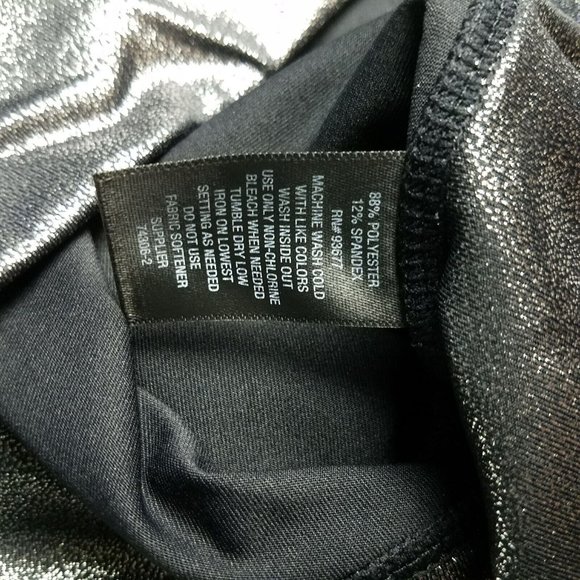 xersion Womens Active Leggings High Waisted 7/8 Length Size XXL Silver Metallic - Picture 5 of 8